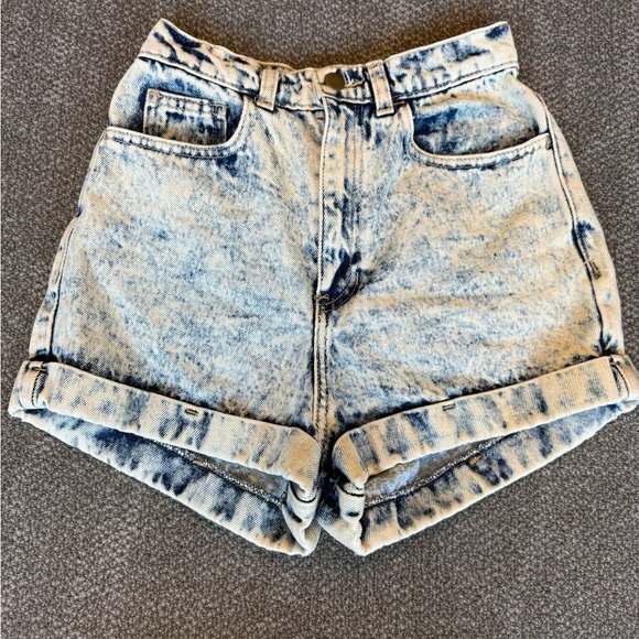 American Apparel Acid Wash Vintage Jean Shorts - Picture 8 of 10